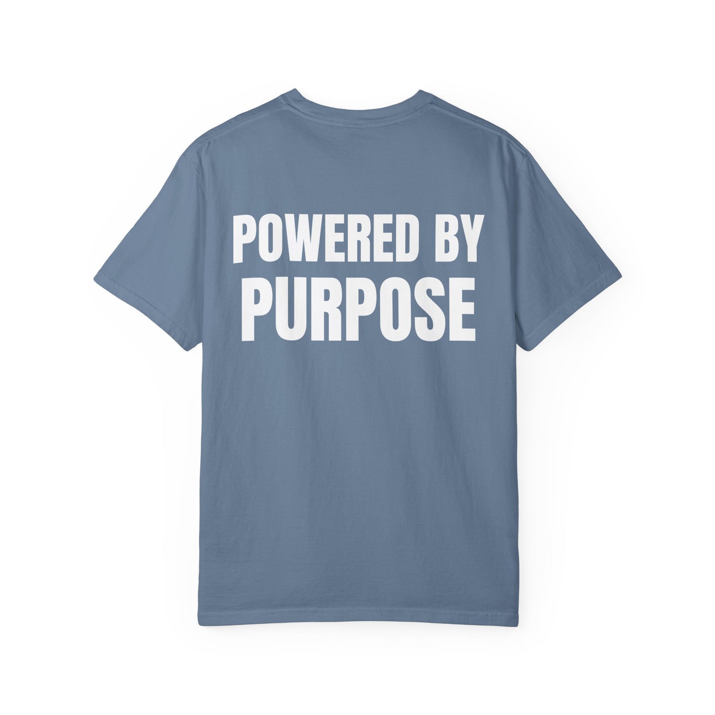 Powered By Purpose Tee – Blue Jean