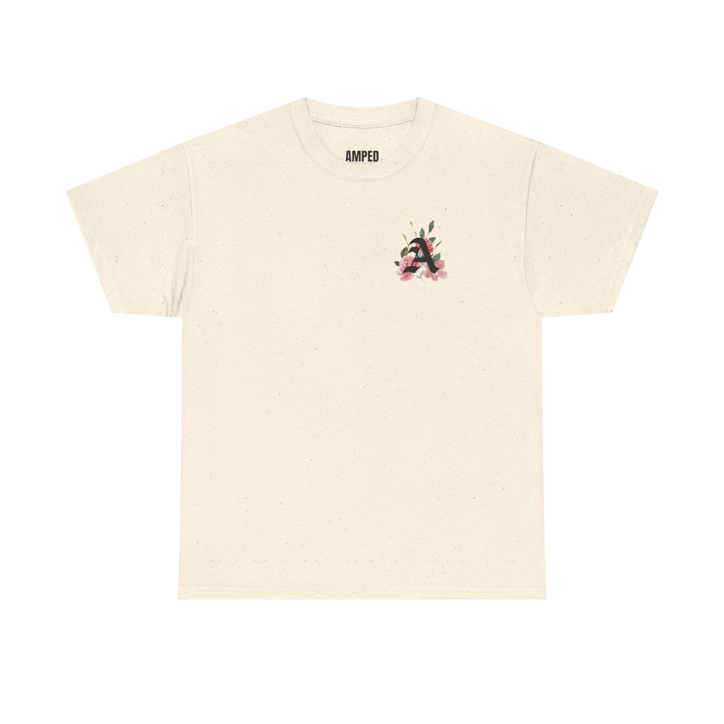STAY AMPED Floral Tee – Pink on Cream