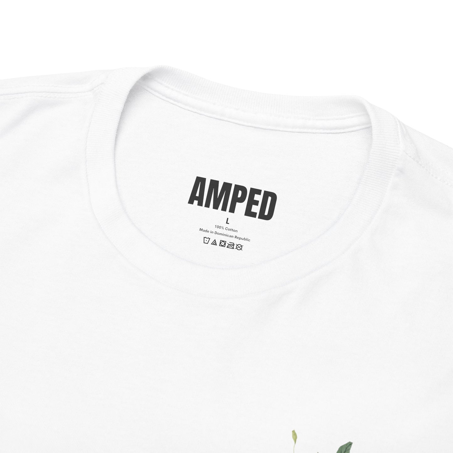 STAY AMPED Floral Tee – Pink on White