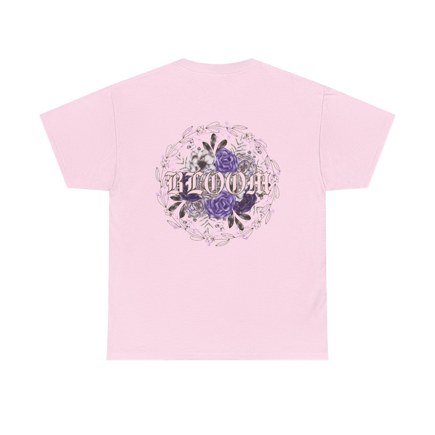 BLOOM Wreath Tee - Light Pink