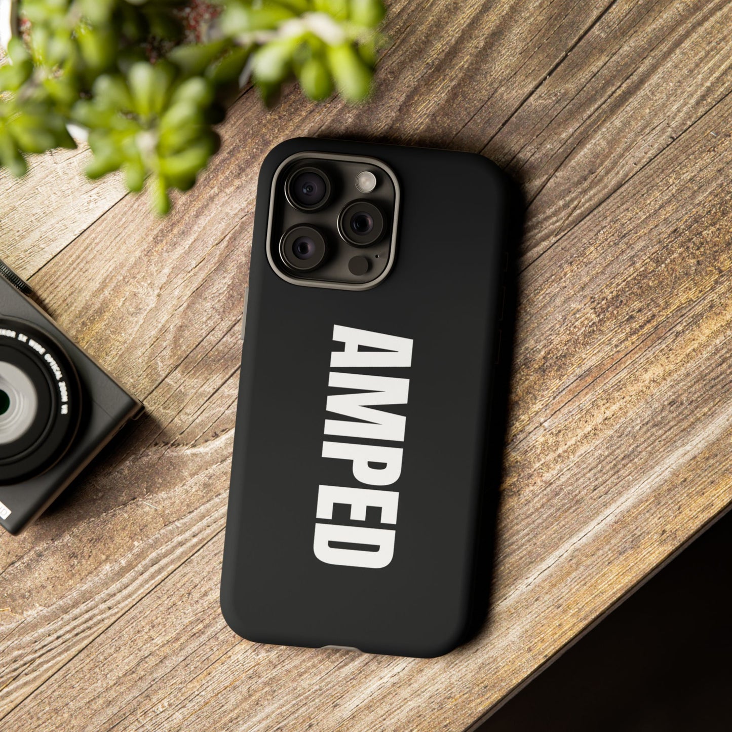 AMPED Logo Phone Case – Black