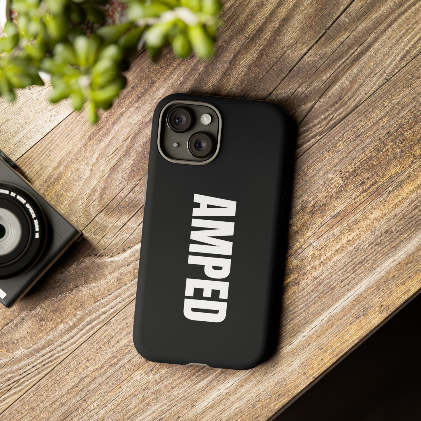 AMPED Logo Phone Case – Black